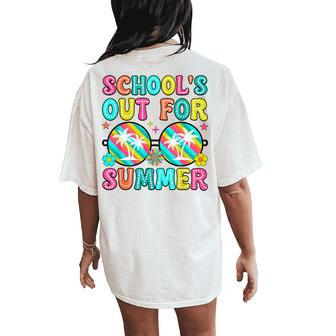 Cute Schools Out For Summer Last Day Of School Teacher Boy Women's Oversized Comfort T-Shirt Back Print - Monsterry AU