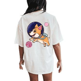 Demigirl Corgi In Space Trans Pride Women's Oversized Comfort T-Shirt Back Print - Monsterry AU