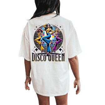 Disco Queen 70'S 80'S Retro Vintage Costume Disco Dance Women's Oversized Comfort T-Shirt Back Print - Monsterry UK