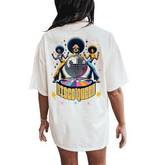 Disco Queen 70'S Retro Vintage Disco Women's Oversized Comfort T-Shirt Back Print - Monsterry AU