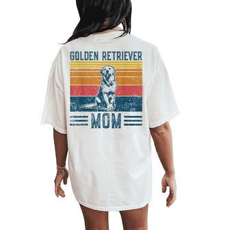 Dog Golden Retriever Mom Vintage Golden Retriever Mom Women's Oversized Comfort T-Shirt Back Print - Thegiftio UK