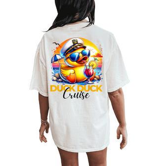Duck Duck Cruise Family Cruising Matching Group Women's Oversized Comfort T-Shirt Back Print - Seseable