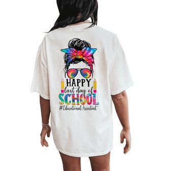 Educational Assistant Last Day Of School Womans School Girl Women's Oversized Comfort T-Shirt Back Print - Monsterry DE