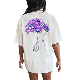 Elephant I Will Remember For You Sunflower Alzheimer Women's Oversized Comfort T-Shirt Back Print | Mazezy UK