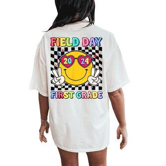 Field Day 2024 First Grade Fun Day Sunglasses Field Trip Women's Oversized Comfort T-Shirt Back Print - Monsterry AU