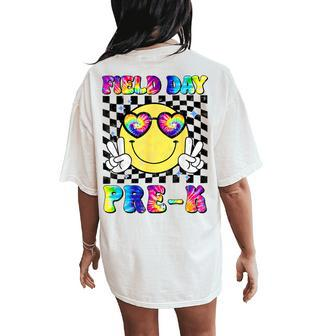 Field Day Pre K Retro Student Teacher Last Day Of School Women's Oversized Comfort T-Shirt Back Print - Monsterry CA