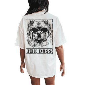 The Chow Chow Boss Mom Dad Dog Lover Women's Oversized Comfort T-Shirt Back Print - Monsterry DE