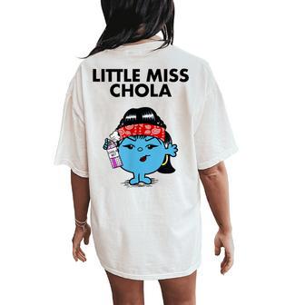 Miss Chola Old School Throwback Latinx Women's Oversized Comfort T-Shirt Back Print - Monsterry AU