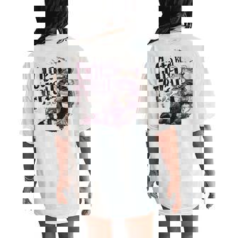 Raccoon Meme Cute But Feral Trash Panda Retro Women's Oversized Comfort T-Shirt Back Print | Mazezy