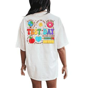 Teacher Test Day Motivational Teacher Starr Testing Women's Oversized Comfort T-Shirt Back Print - Monsterry