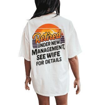 Vintage Retirement Present Quote For Retired Men Women's Oversized Comfort T-Shirt Back Print - Monsterry AU