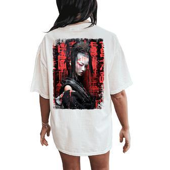 Geisha Asia Japan Woman Vintage Culture Tokyo Geisha Women's Oversized Comfort T-Shirt Back Print - Monsterry UK