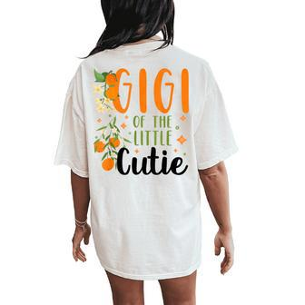 Gigi Little Cutie Baby Shower Orange 1St Birthday Party Women's Oversized Comfort T-Shirt Back Print - Monsterry CA