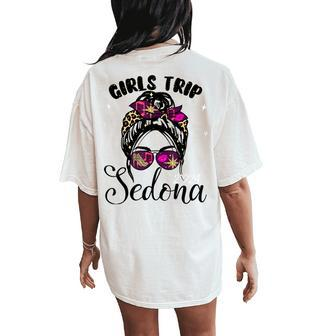 Girls Trip Sedona 2024 Weekend Birthday Squad Women's Oversized Comfort T-Shirt Back Print | Mazezy
