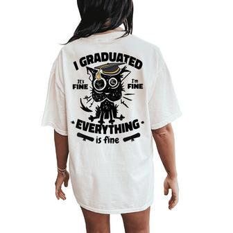 I Graduated Graduate Class Of 2024 Graduation Boy Girl Women's Oversized Comfort T-Shirt Back Print - Seseable
