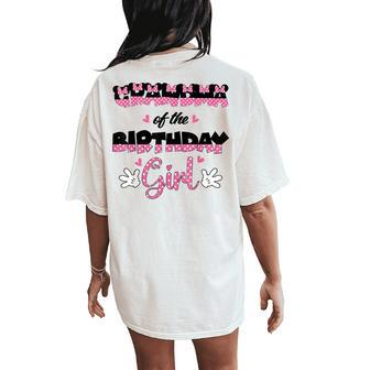 Grandma Of The Birthday Girl Mouse Family Matching Women's Oversized Comfort T-Shirt Back Print - Monsterry AU