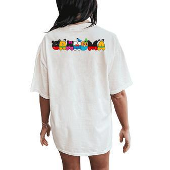 Grandma Of The Birthday Girl Mouse Family Matching Women's Oversized Comfort T-Shirt Back Print - Seseable