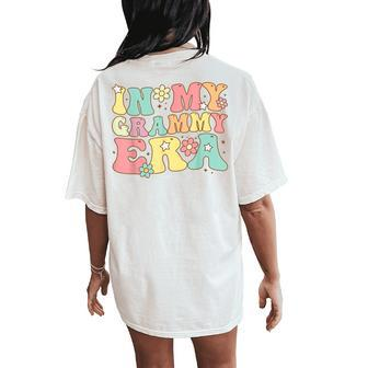 Groovy In My Grammy Era Retro Family Matching Grandmother Women's Oversized Comfort T-Shirt Back Print - Seseable