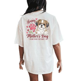 Happy Mother's Day From Your Fur Baby Dog Mom Women Women's Oversized Comfort T-Shirt Back Print | Mazezy UK