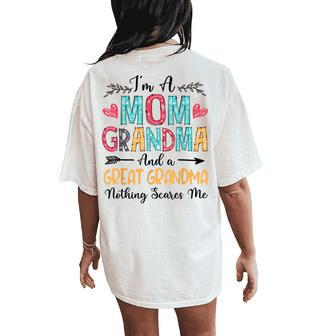 I'm A Mom Grandma And A Great Grandma Mother's Day 2024 Women's Oversized Comfort T-Shirt Back Print - Seseable