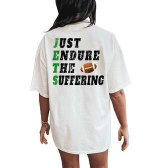 Jets Just Endure The Suffering For Women Women's Oversized Comfort T-Shirt Back Print - Monsterry AU