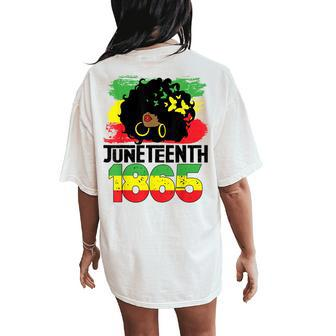 Junenth Is My Independence Day Black Freedom 1865 Women's Oversized Comfort T-Shirt Back Print - Seseable