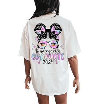Kindergarten Graduation 2024 Graduate Girls Women's Oversized Comfort T-Shirt Back Print - Seseable