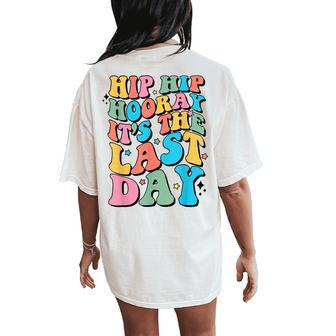 Last Day Of School Hello Summer Teacher For Kid Women's Oversized Comfort T-Shirt Back Print - Monsterry