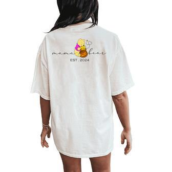 Mama Bear Est 2024 Mother's Day New Mom Pregnancy Women's Oversized Comfort T-Shirt Back Print | Mazezy AU