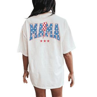 Mama Dada Mini 4Th Of July American Family Matching Women's Oversized Comfort T-Shirt Back Print - Monsterry DE