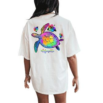 Meme Turtle Meme Life Sea Turtle Women's Oversized Comfort T-Shirt Back Print - Monsterry DE
