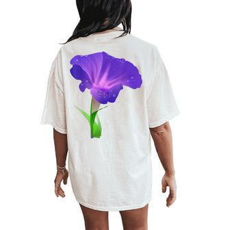 Morning Glory Flower Gardener Women's Oversized Comfort T-Shirt Back Print - Monsterry DE