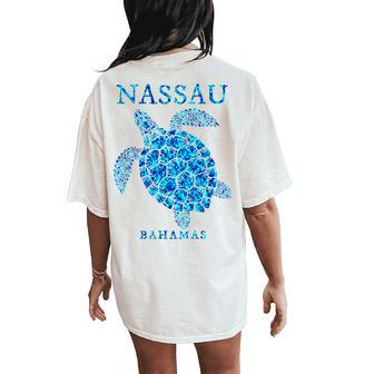 Nassau Bahamas Sea Turtle Boys Girls Toddler Souvenir Women's Oversized Comfort T-Shirt Back Print - Seseable