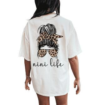 Nini Life Blessed Nini Grandmother Nini Grandma Women's Oversized Comfort T-Shirt Back Print - Thegiftio UK