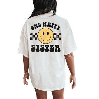 One Happy Dude 1St Birthday Sister Family Matching Women's Oversized Comfort T-Shirt Back Print - Thegiftio UK