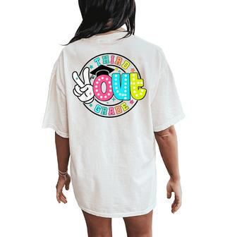 Peace Out Third Grade Graduate Last Day Of School Teacher Women's Oversized Comfort T-Shirt Back Print - Monsterry CA