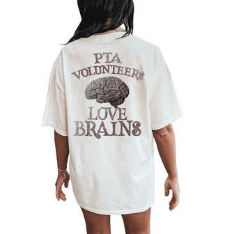 Pta Volunrs Love Brains This Is My Scary Mom Dad Costume Women's Oversized Comfort T-Shirt Back Print - Monsterry UK