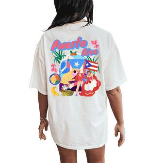 Puerto Rican Outfit Idea For & Puerto Rico Flag Women's Oversized Comfort T-Shirt Back Print - Seseable