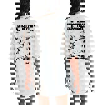 He Is Rizzin Meme Basketball Retro Christian Cross Religious Women's Oversized Comfort T-Shirt Back Print | Seseable CA