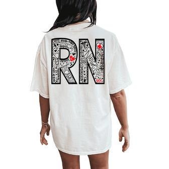 Rn Registered Nurses Paint Nurses Week Nurse Life Nurse Week Women's Oversized Comfort T-Shirt Back Print | Seseable CA