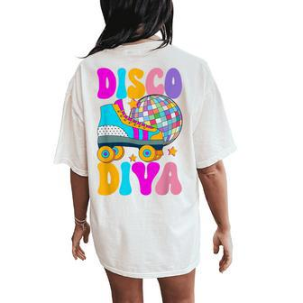 Roller Skating Disco Diva Skate Girl 70S Retro Women's Oversized Comfort T-Shirt Back Print - Thegiftio UK