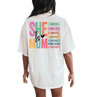 She Is Mom Strong Chosen Beautiful Capable Victorious Women's Oversized Comfort T-Shirt Back Print - Seseable