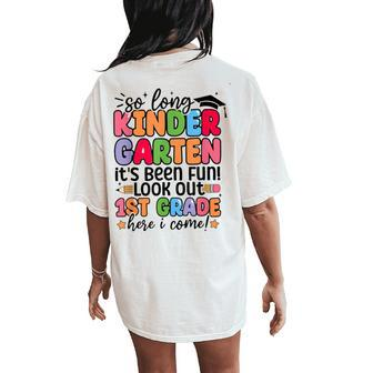 So Long Kindergarten Graduation 1St Grade Here I Come 2024 Women's Oversized Comfort T-Shirt Back Print - Monsterry