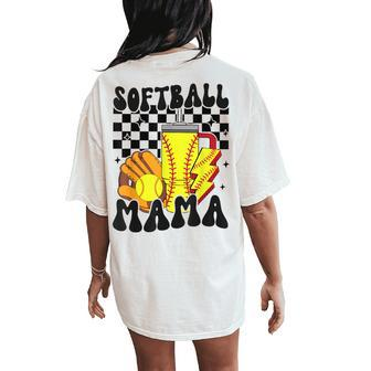 Softball Mama Softball Lover Softball Mom Women's Oversized Comfort T-Shirt Back Print - Monsterry UK