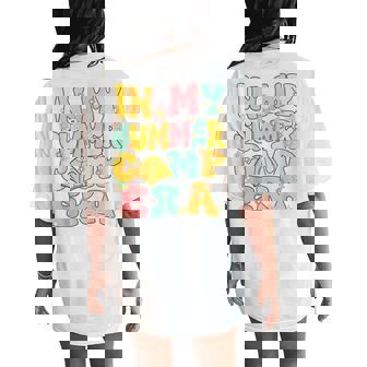 In My Summer Camp Era Retro Groovy Summer Camp Camping Women's Oversized Comfort T-Shirt Back Print | Mazezy