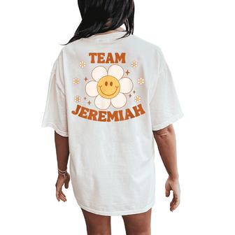 Summer Floral Team Jeremiah Women's Oversized Comfort T-Shirt Back Print - Thegiftio UK
