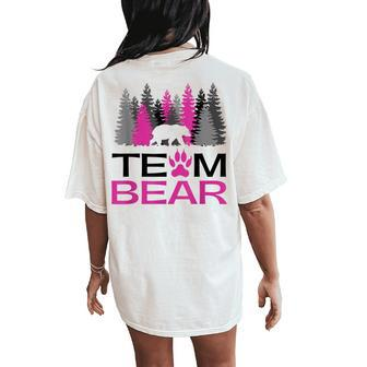 Team Bear Woman Pink Women's Oversized Comfort T-Shirt Back Print - Monsterry
