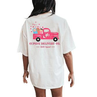 Valentine Labor And Delivery Nurse Squad Cupid's Delivery Co Women's Oversized Comfort T-Shirt Back Print - Seseable