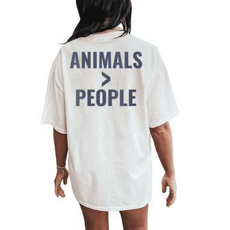 Veterinarian Veterinary Assistant Animals Over People Women's Oversized Comfort T-Shirt Back Print - Monsterry