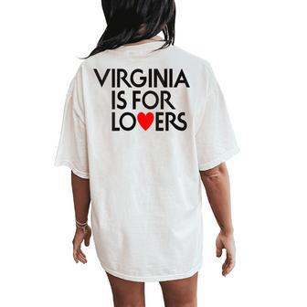 Vintage Virginia Is For The Lovers For Men Women Women's Oversized Comfort T-Shirt Back Print - Seseable